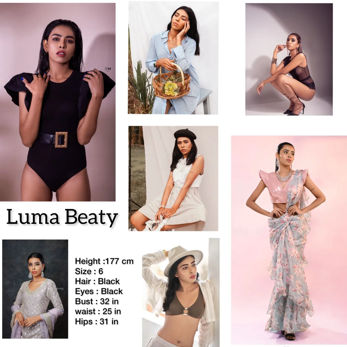 Luma — fashion model portfolio, Chennai. Frame 5.