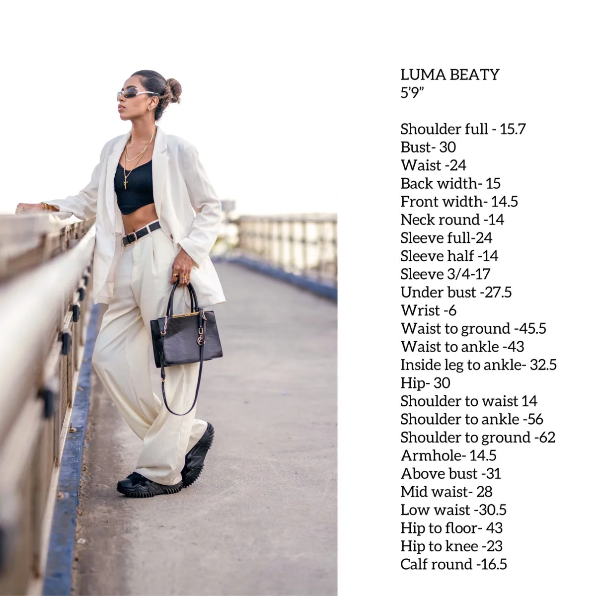 Luma — fashion model portfolio, Chennai. Frame 8.
